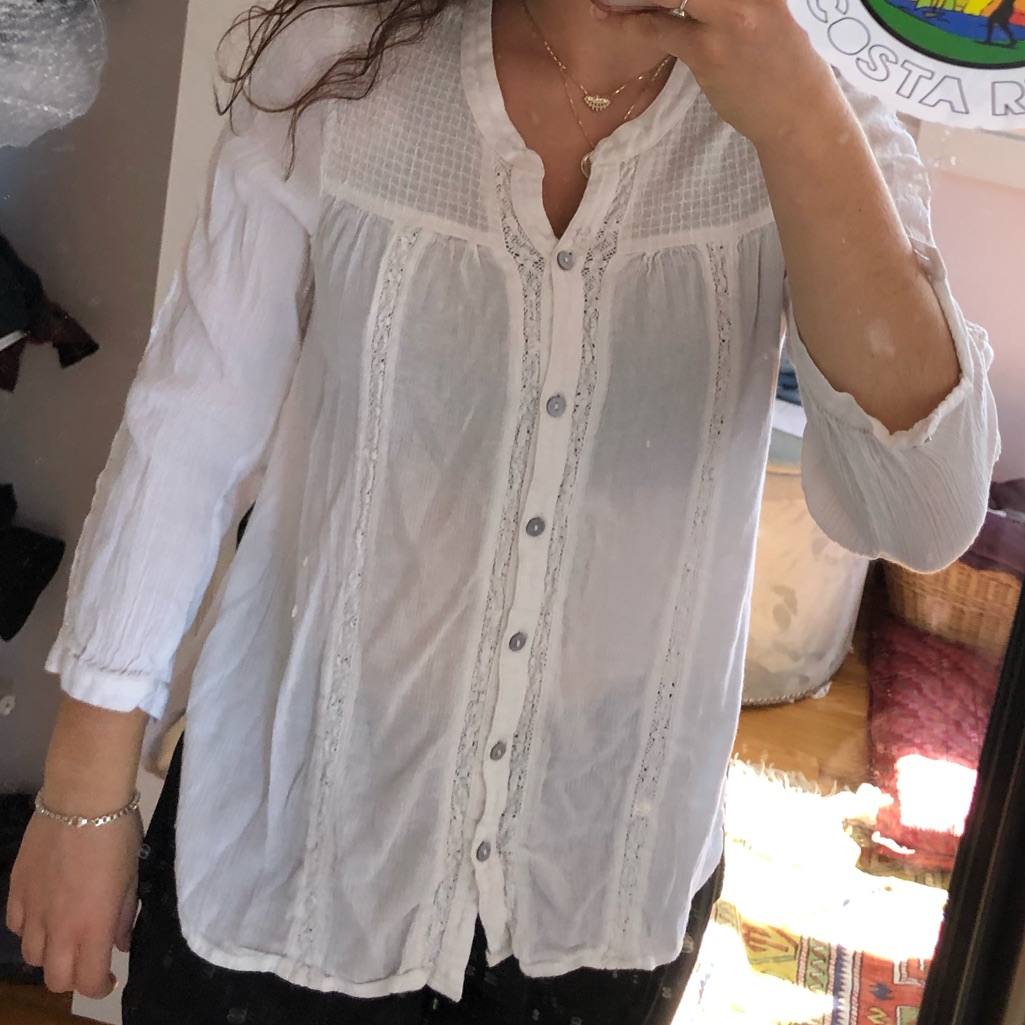 Ae White Button Down